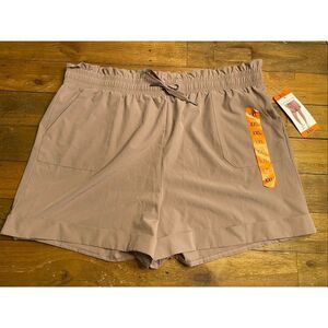 Danskin XXL NWT brown athletic paperbag short active wear